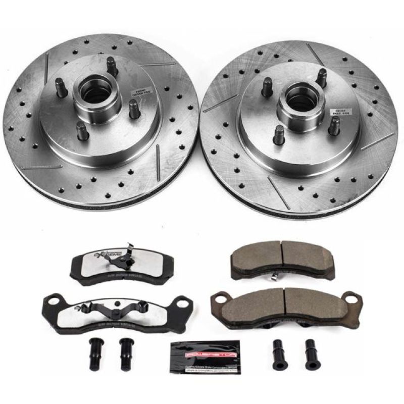 Power Stop 87-93 Ford Mustang Front Z26 Street Warrior Brake Kit PowerStop