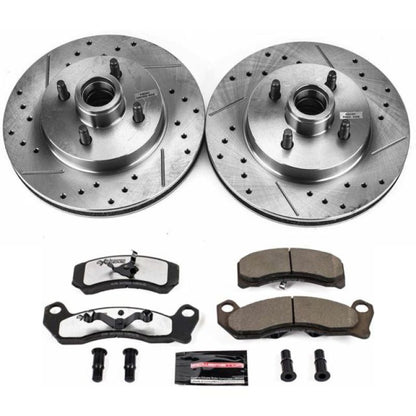 Power Stop 87-93 Ford Mustang Front Z26 Street Warrior Brake Kit PowerStop