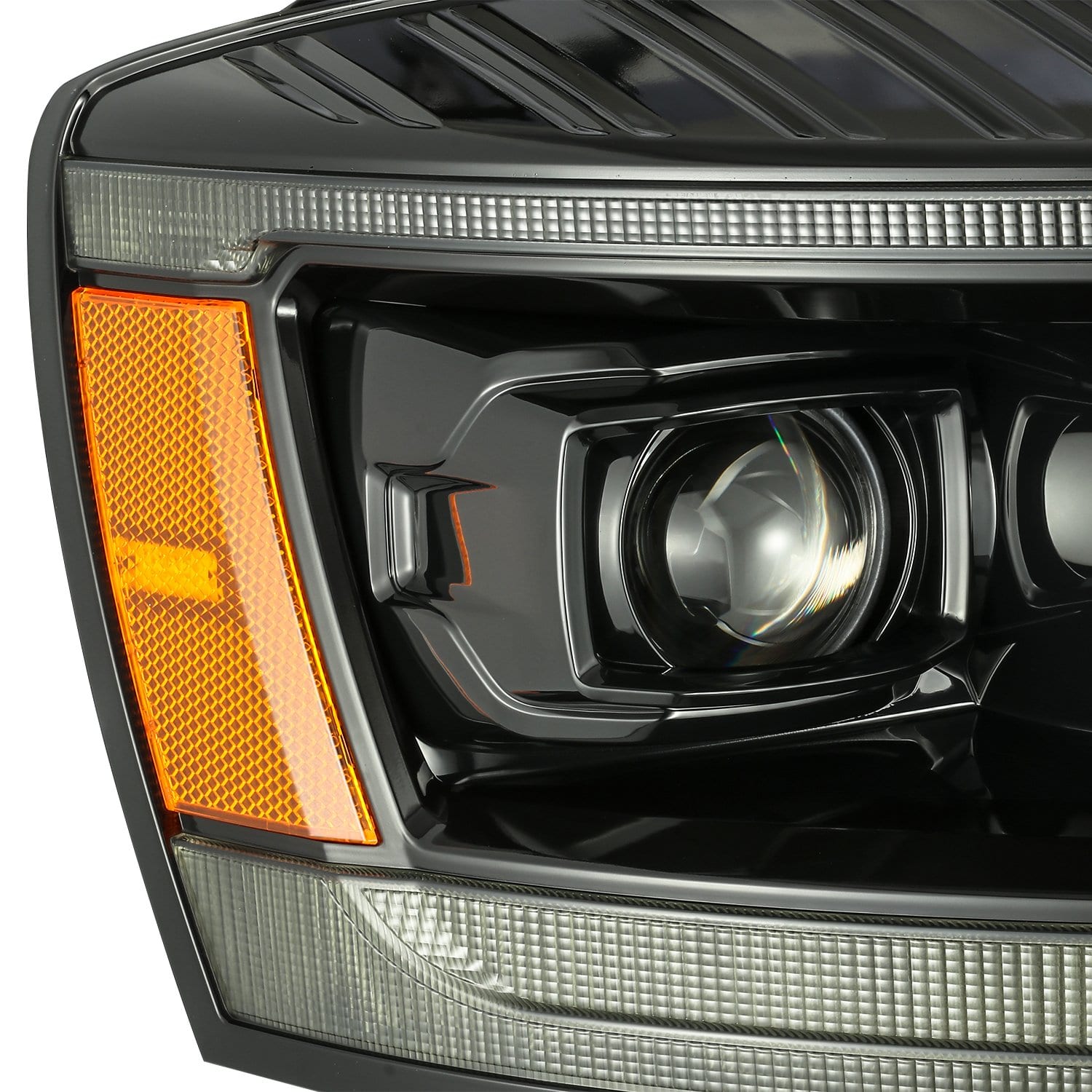 AlphaRex 06-08 Dodge Ram PRO-Series Halogen Projector Headlights Alpha-Black - 880530 AlphaRex