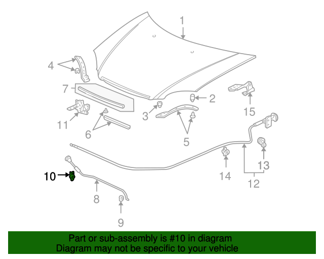 Genuine OEM Honda Civic CR-V Hood Prop Rod Holder Clip (90672-S5A-003) X1