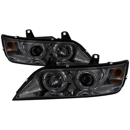 Spyder BMW Z3 96-02 Projector Headlights LED Halo Smoke High H1 Low H1 PRO-YD-BMWZ396-HL-SM SPYDER