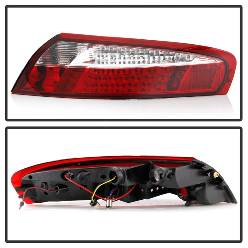 Xtune Porsche 911 996 ( Non 4S. Turbo. GT3 ) 99-04 LED Tail Lights Red Clear ALT-ON-P99699-LED-RC SPYDER