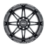 Weld Slingblade 20x9/8x165.1 BP/0 Offset/ 5 BS/125.1 Bore Gloss Black MIL