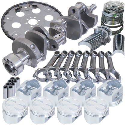 Eagle Chevy 350 1Pc 3.480in Crank 5.700in I-Beam Rods 4.000in Pistons 168 Tooth FP Balanced Assembly