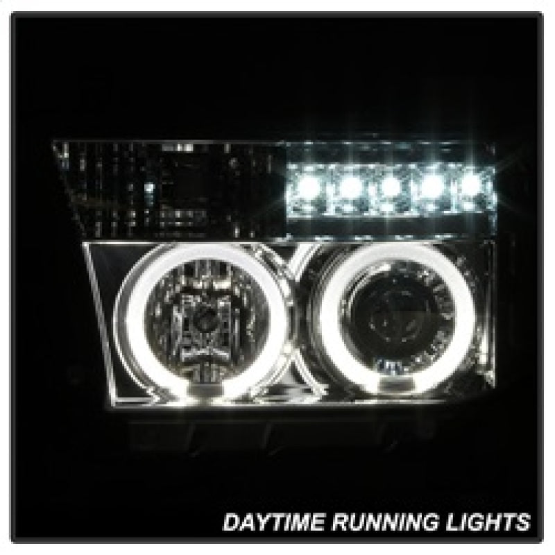 Spyder Toyota Tundra 07-13 Projector Headlights LED Halo LED Chrm PRO-YD-TTU07-HL-C SPYDER