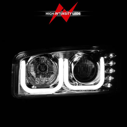 ANZO GMC SIERRA 99-06 / YUKON/XL 00-06 / DENALI MODELS 01-06 PROJECTOR U-BAR STYLE HEADLIGHTS CHROME - 111304