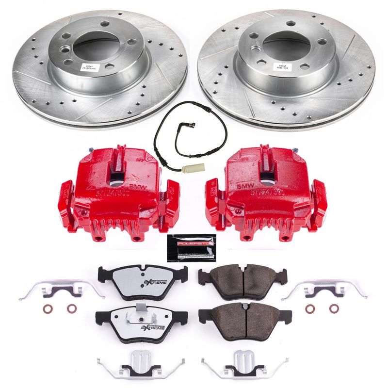 Power Stop 2006 BMW 325i Front Z26 Street Warrior Brake Kit w/Calipers PowerStop