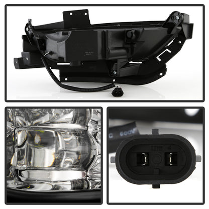 Spyder Chrysler 200 2015-2016 OEM Style Full LED Fog Lights W/Universal Switch- Clear SPYDER