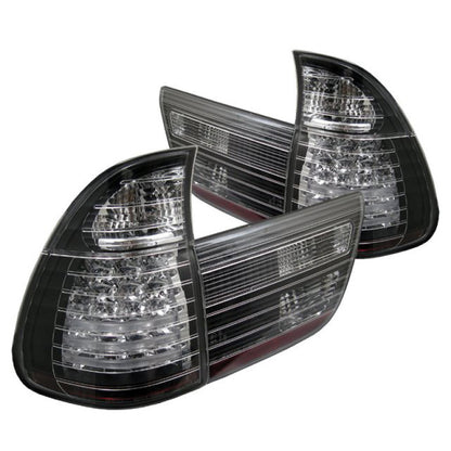 Spyder BMW E53 X5 00-06 4PCS LED Tail Lights Black ALT-YD-BE5300-LED-BK SPYDER