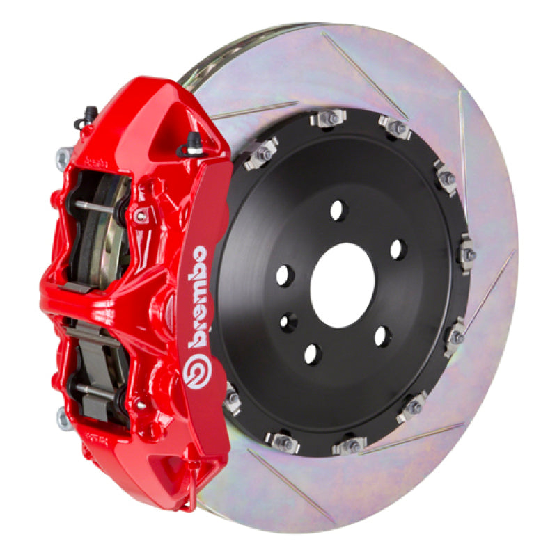 Brembo 18+ RS5 Front GT BBK 6 Piston Cast 405x34 2pc Rotor Slotted Type-1-Red Brembo