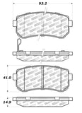 StopTech Street Disc Rear Brake Pads - 305.11570