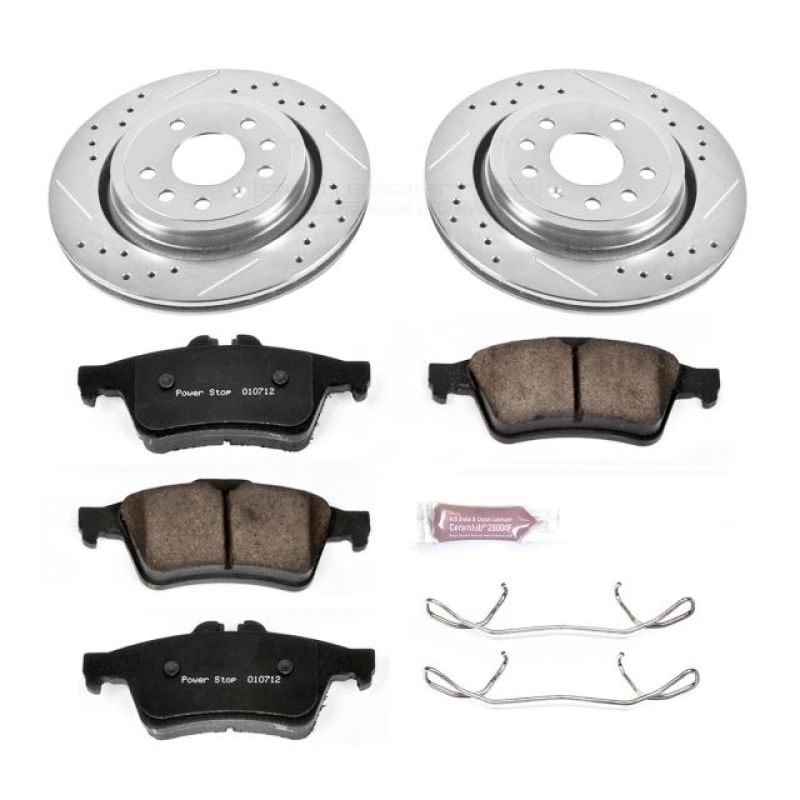 Power Stop 03-11 Saab 9-3 Rear Z23 Evolution Sport Brake Kit PowerStop
