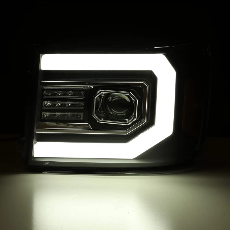 2007-2014 GMC Sierra AlphaRex PRO-Series Projector Headlights - 880605