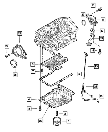 OEM Mopar Engine Oil Filter (5281090AB) X1