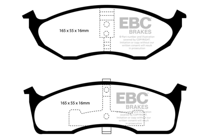 EBC YellowStuff Front Brake Pads - DP41623R EBC