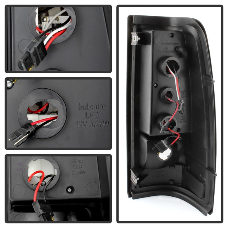 Xtune 03-06 Silverado 1500/2500 (Will Not Fit Stepside) LED Tail Lights Black ALT-ON-CS03-LED-BK SPYDER