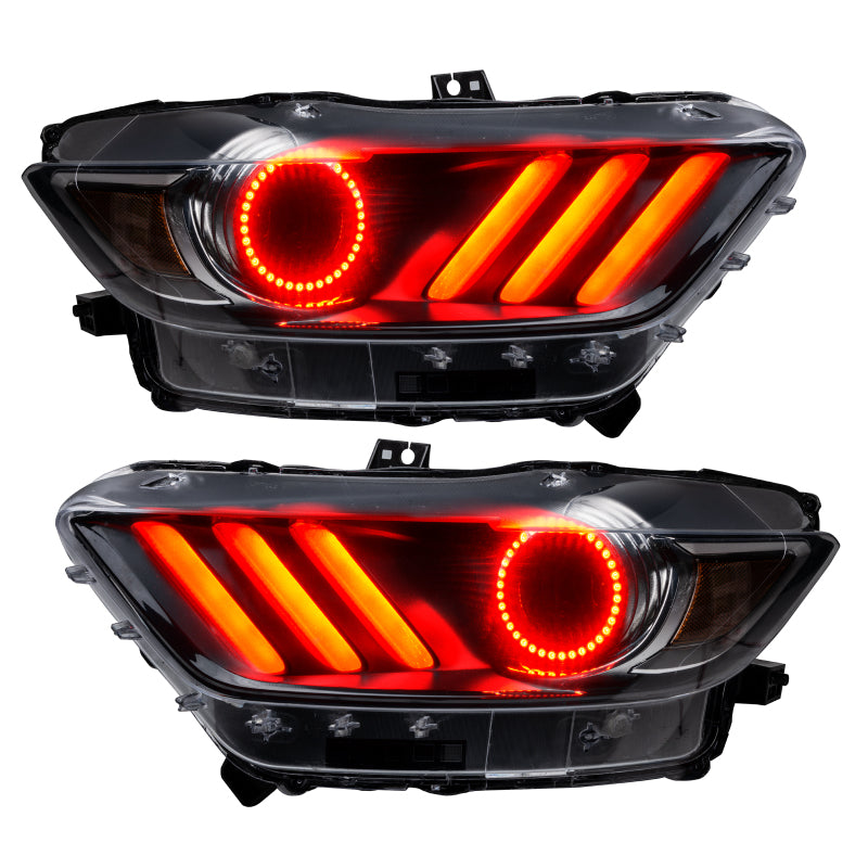 Oracle 15-17 Ford Mustang V6/GT/Shelby DRL Upgrade w/ Halo Kit - ColorSHIFT w/ BC1 Controller ORACLE Lighting