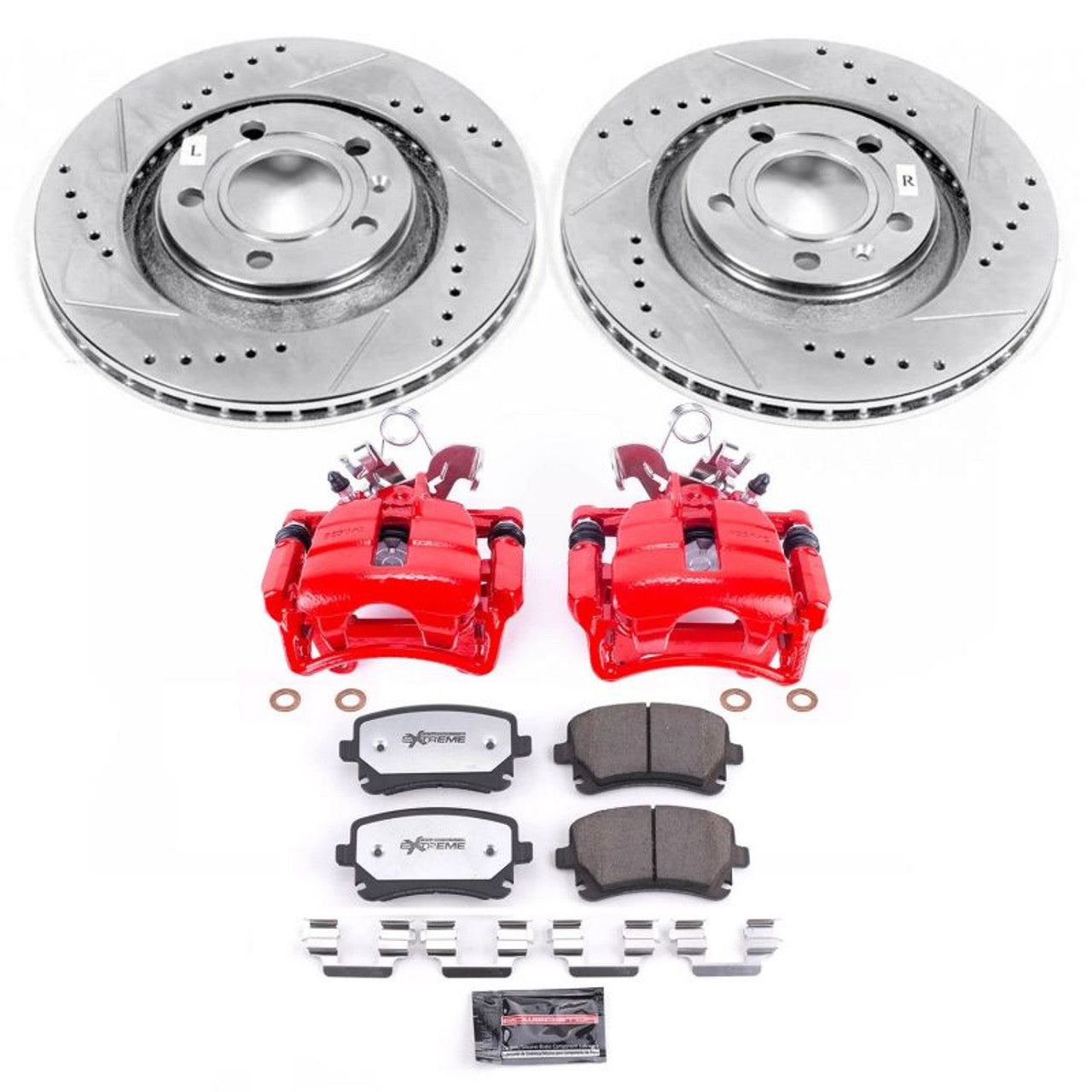 Power Stop 04-09 Audi S4 Rear Z23 Evolution Sport Brake Kit w/Calipers