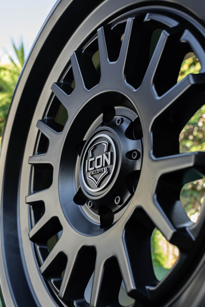 ICON Alloys Anza 17x8.5 5x150 +25mm 5.75" Backspacing Satin Black Wheel - 8217855557SB