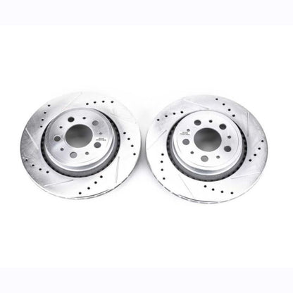 Power Stop 03-14 Volvo XC90 Rear Evolution Drilled & Slotted Rotors - Pair PowerStop