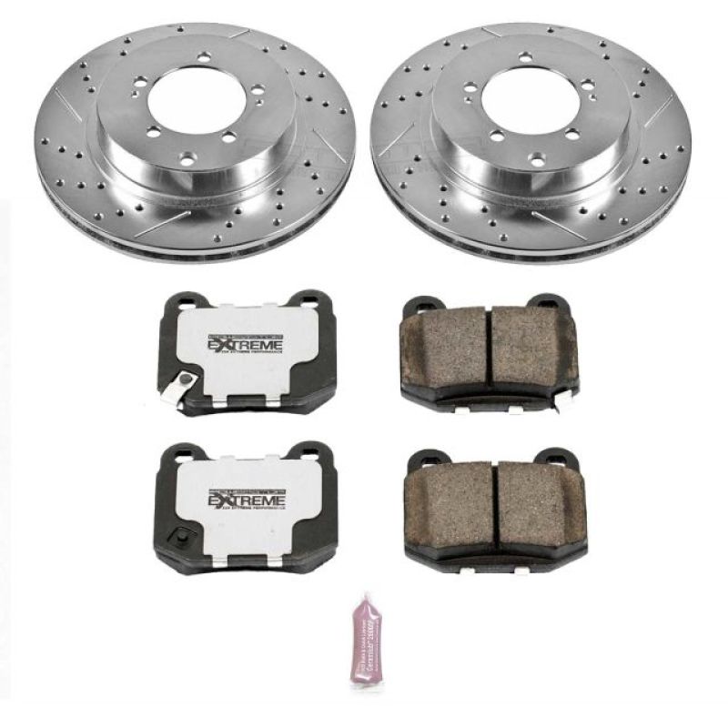 Power Stop 03-06 Mitsubishi Lancer Rear Z26 Street Warrior Brake Kit PowerStop