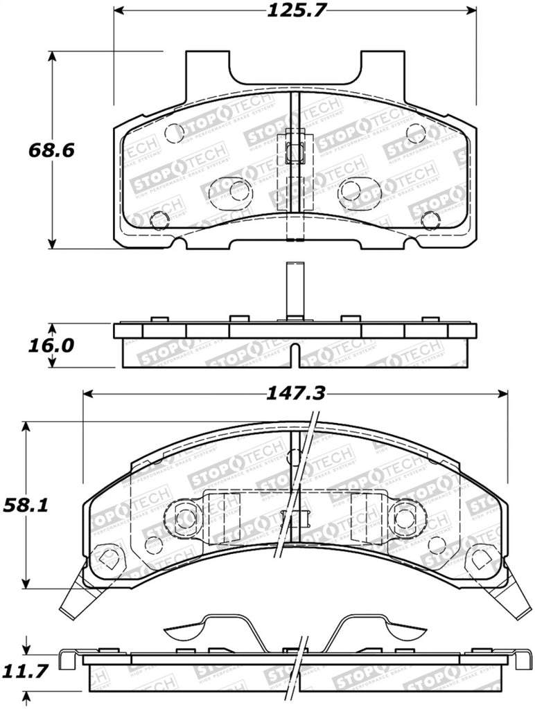 StopTech Premium Ceramic Brake Pads - 308.02150