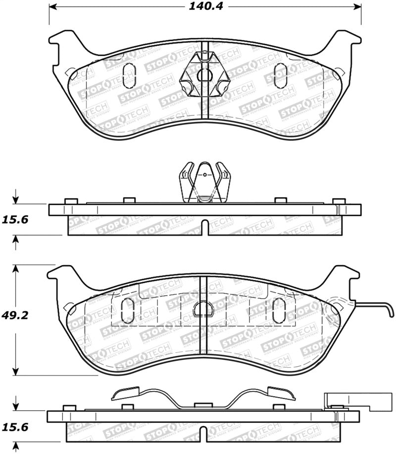 StopTech Premium Ceramic Brake Pads - 308.06900