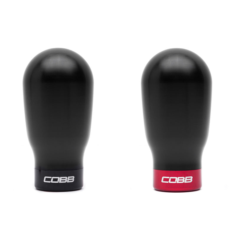 COBB Subaru 6-Speed Tall Weighted COBB Shift Knob - Black (Incl. Both Red + Blk Collars) 213370-BK