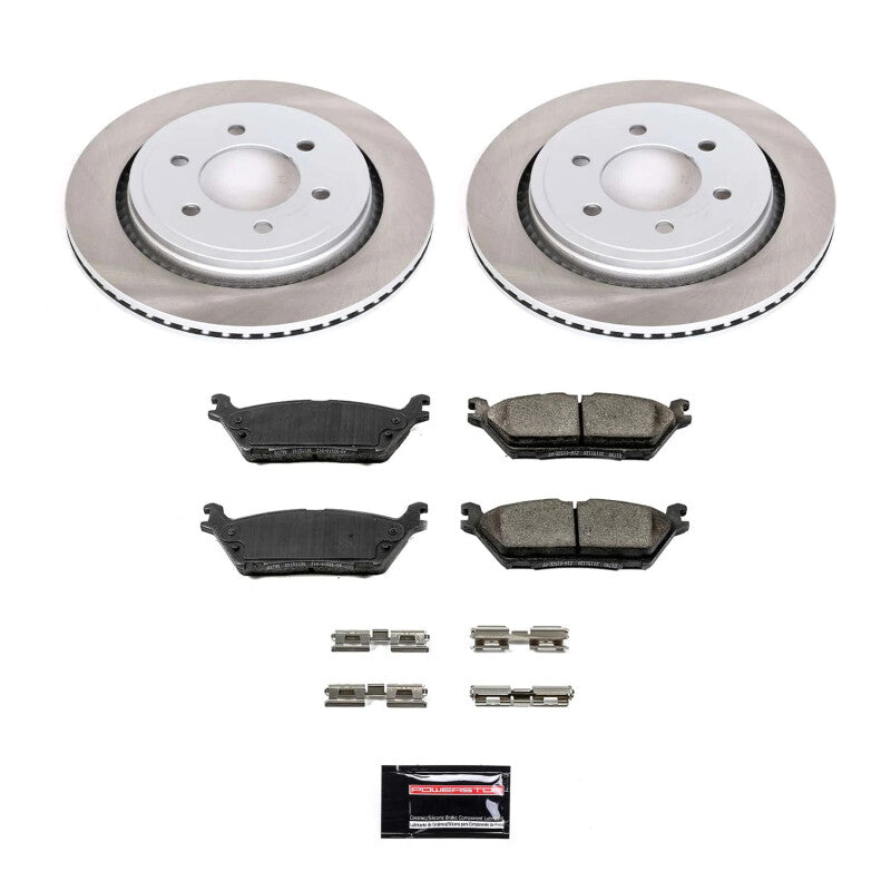 Power Stop 15-17 Ford F-150 Rear Semi-Coated Rotor Kit PowerStop