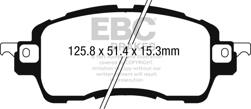 EBC Ultimax2 Front Brake Pads - UD1852