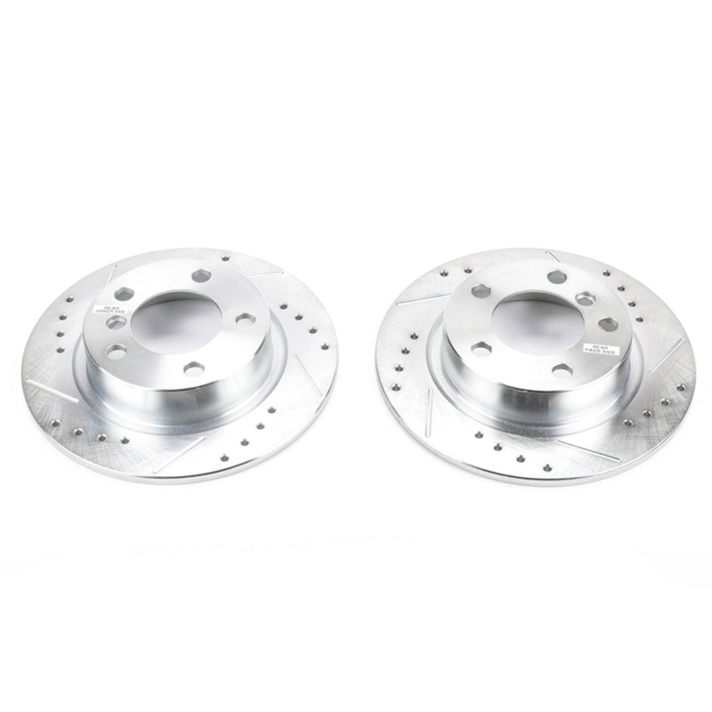 Power Stop 11-16 Mini Cooper Countryman Rear Evolution Drilled & Slotted Rotors - Pair PowerStop