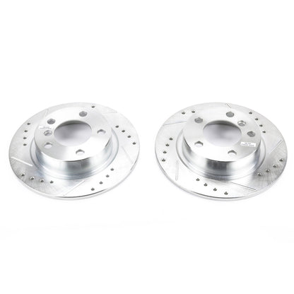 Power Stop 11-16 Mini Cooper Countryman Rear Evolution Drilled & Slotted Rotors - Pair PowerStop