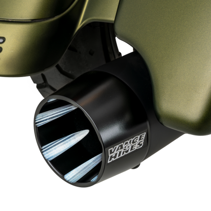 Vance & Hines 17-23 Harley Touring Models Blackbird 450 Slip-Ons - Black Contrast Finish End Caps