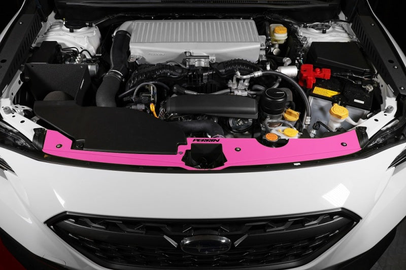 Perrin 22-23 Subaru WRX Radiator Shroud - Hyper Pink Perrin Performance