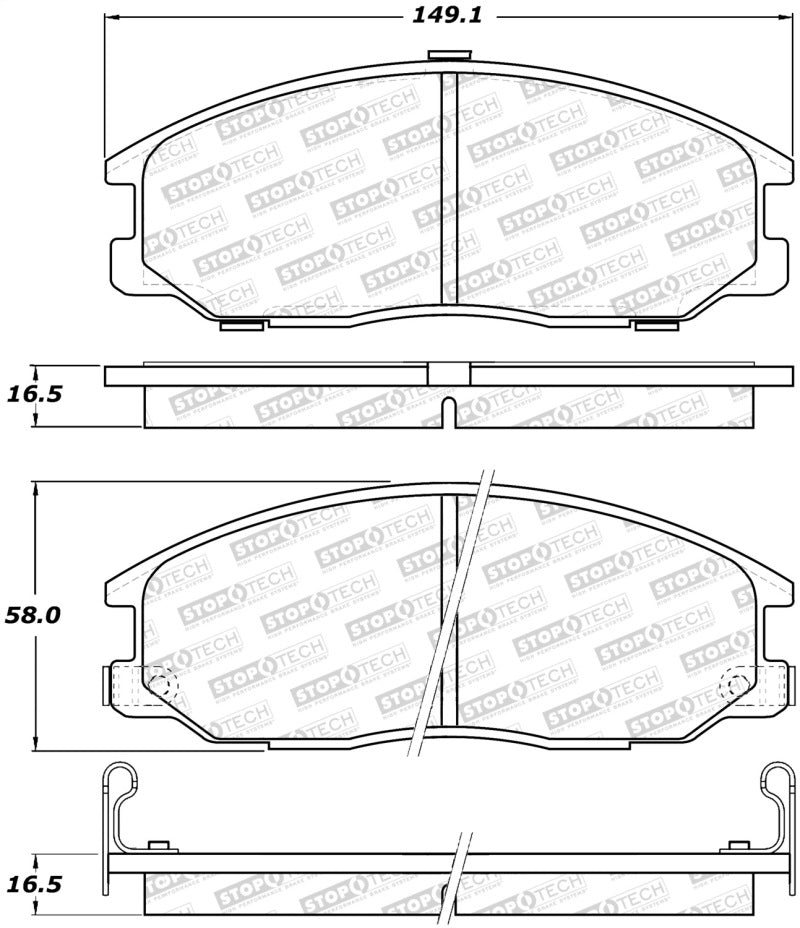 StopTech Premium Ceramic Brake Pads - 308.08640