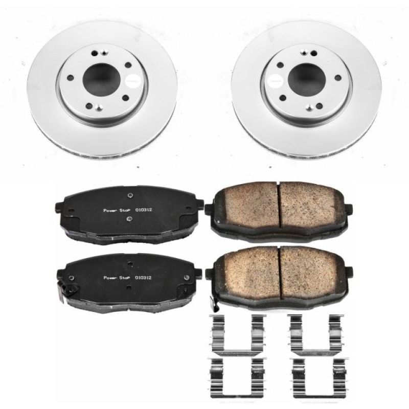 Power Stop 10-13 Kia Forte Front Z17 Evolution Geomet Coated Brake Kit PowerStop