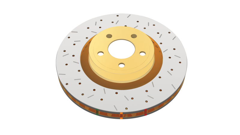 DBA 98-00 Subaru WRX Front Drilled & Slotted 4000 Series Rotor