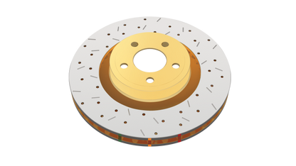DBA 98-00 Subaru WRX Front Drilled & Slotted 4000 Series Rotor