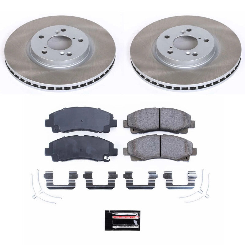 Power Stop 12-14 Honda Ridgeline Front Semi-Coated Rotor Kit PowerStop