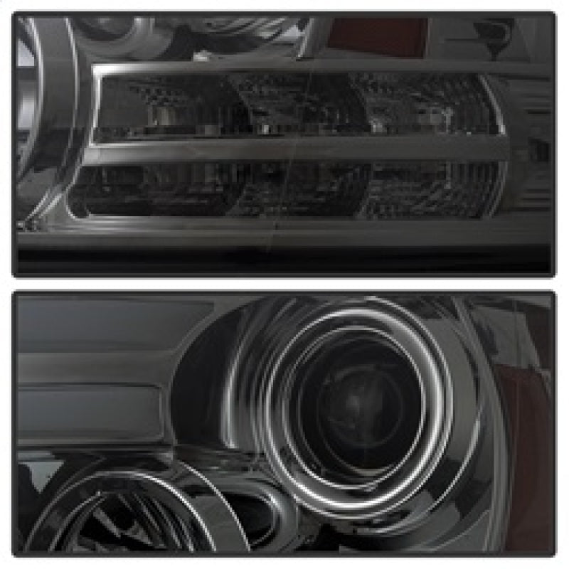Spyder Dodge Ram 09-12 Projector Headlights Light Bar DRL Smoke PRO-YD-DR09-LBDRL-SM SPYDER