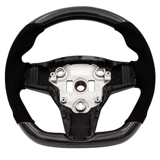 BLOX Racing Tesla Model 3 and Y Carbon/Alcantara Steering Wheel Red Stitching BXSW-60010-R BXSW-60010-R