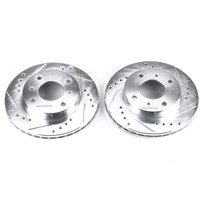 Power Stop 91-96 Infiniti G20 Front Evolution Drilled & Slotted Rotors - Pair PowerStop