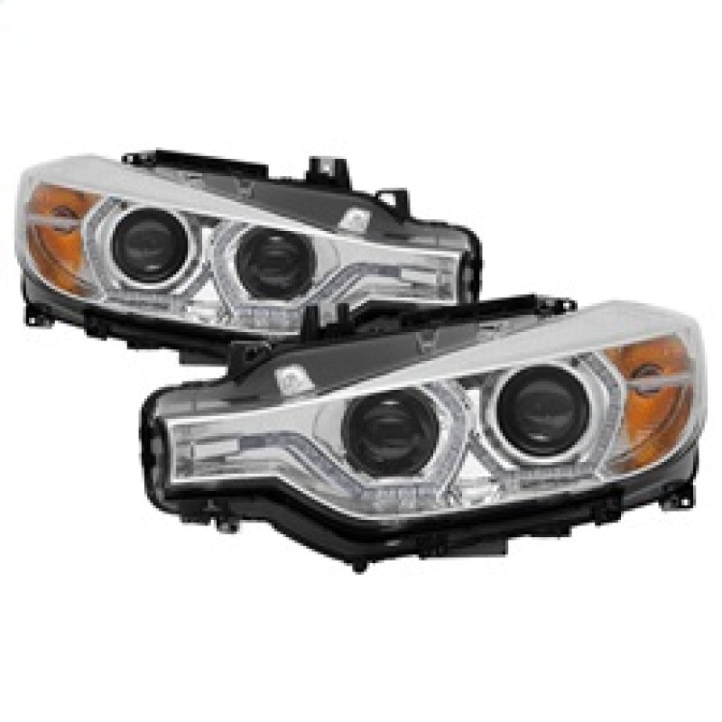 Spyder 12-14 BMW F30 3 Series 4DR Projector Headlights - LED DRL - Chrome (PRO-YD-BMWF3012-DRL-C) SPYDER
