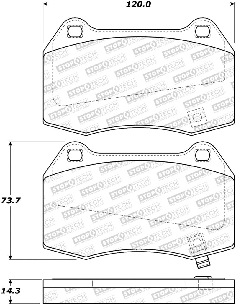 StopTech Premium Ceramic Brake Pads - 308.09601 Stoptech