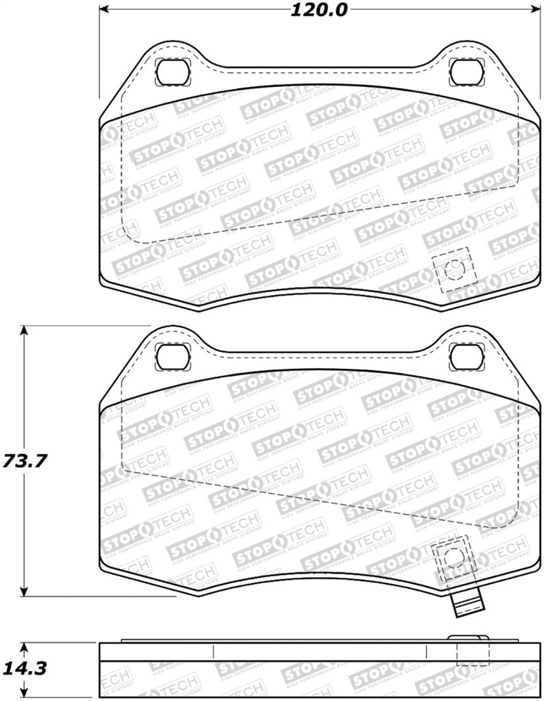 StopTech Premium Ceramic Brake Pads - 308.09601