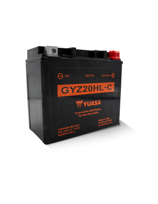 Yuasa GYZ20HLC High Performance Maintenance Free AGM 12 Volt Battery Yuasa Battery