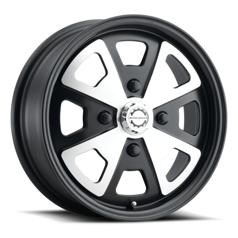 Mobelwagen MW-730M Schnell 15x5.5in / 4x130 BP / 35mm Offset / 79.1mm Bore - Black & Machined Wheel