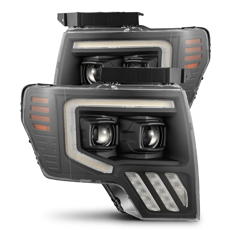 AlphaRex 880092 09-14 Ford F150 MKII LUXX-Series LED Projector Headlights - Black