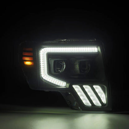 AlphaRex 880092 09-14 Ford F150 MKII LUXX-Series LED Projector Headlights - Black