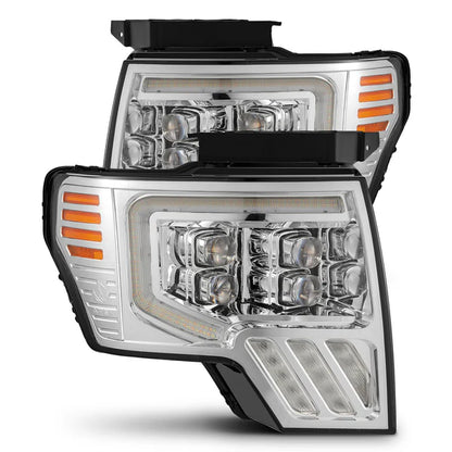 AlphaRex 880093 09-14 Ford F150 NOVA-Series LED Prj. Headlights Alpha Blk w/Activ Light & SeqSig /SB DBL